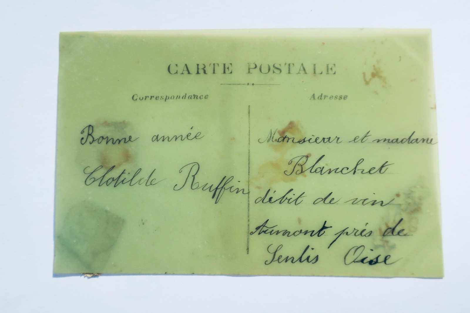 Transparent Postcard Belle Epoque - La Librairie Antique