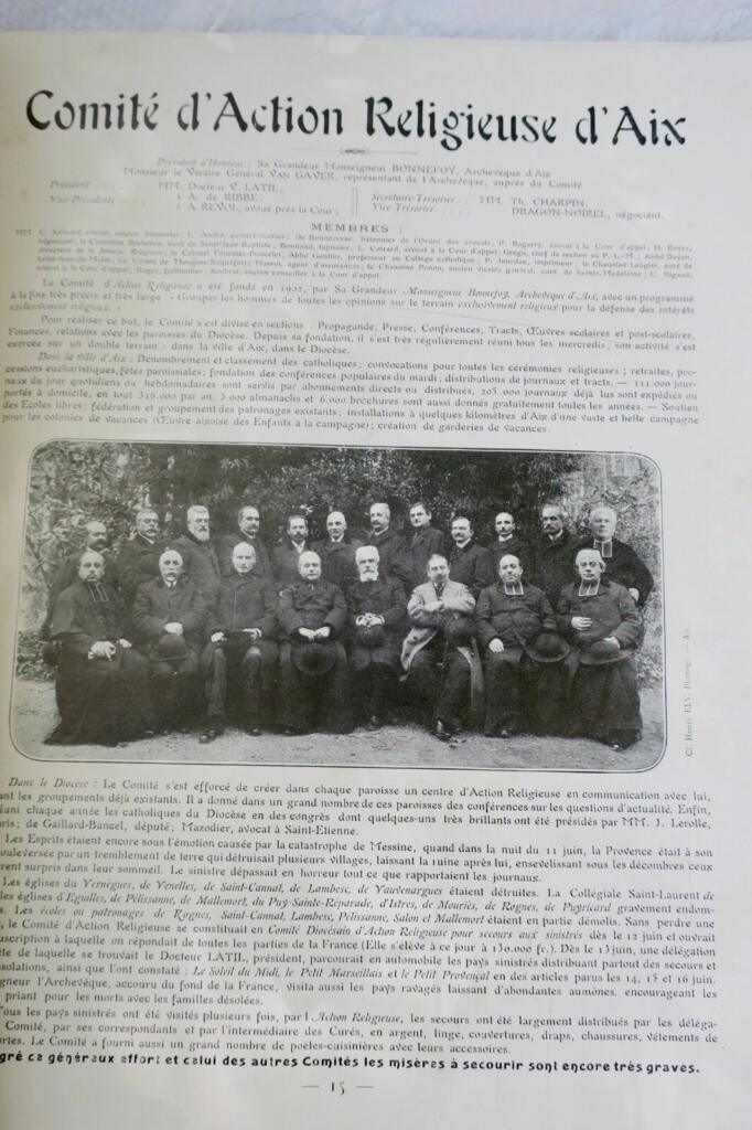 1909年プロヴァンス地震記念アルバム