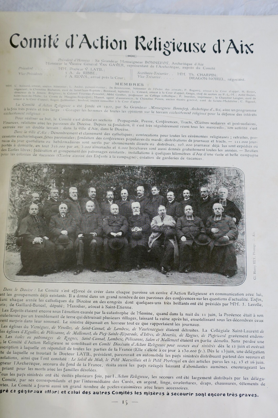 Gedenkalbum des Erdbebens der Provence, 11. Juni 1909 - Image 4