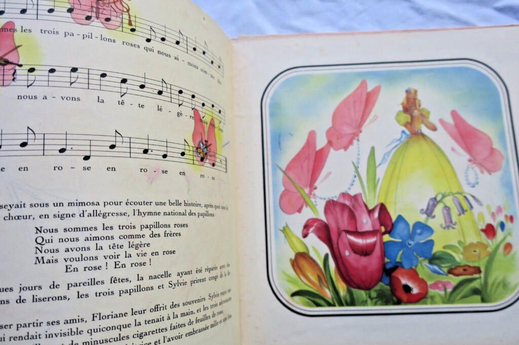 Enchanted tale of three magical pink butterflies