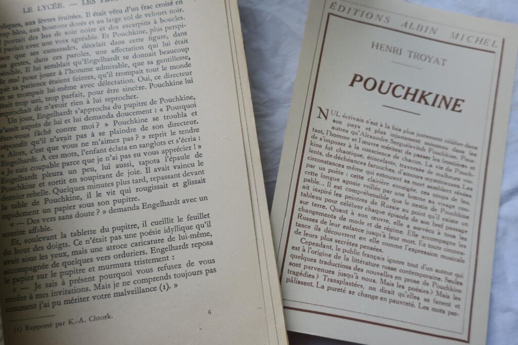TROYAT (Henri). Pouchkine +envoi