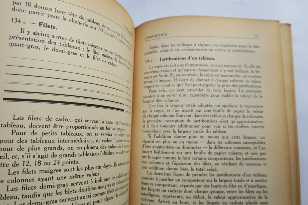 Typographie composition 1945