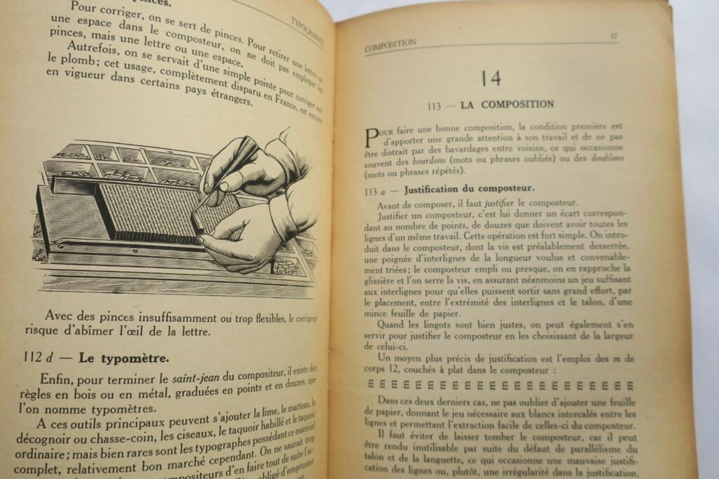 Typographie composition 1945