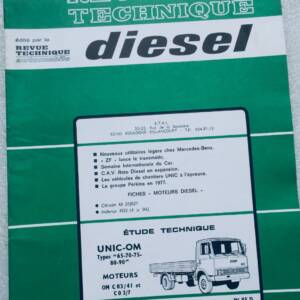 UNIC-OM revue technique diesel 1977