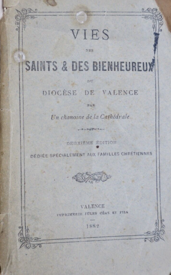 Valence Saints' Lives in Rare 1882 Edition