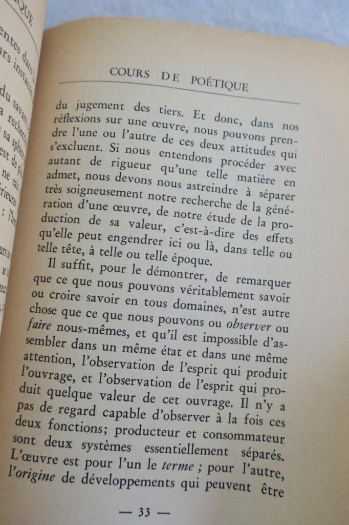 Introduction to Poetics by Valery