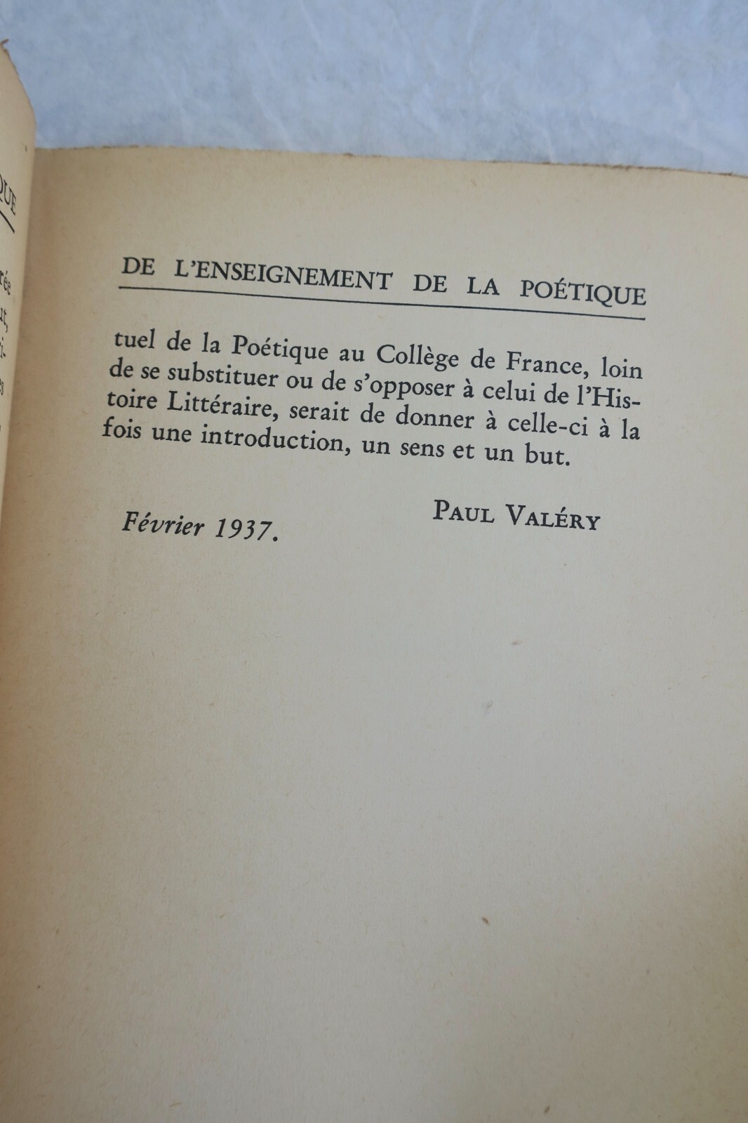 VALERY PAUL INTRODUCTION A LA POETIQUE – Image 5