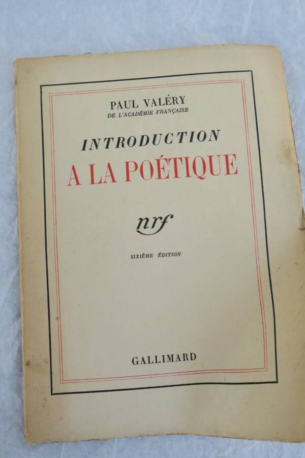 VALERY PAUL INTRODUCTION A LA POETIQUE
