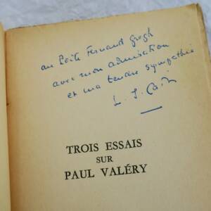 VALERY (Paul) JULIEN CAIN (Lucienne). Trois essais sur Paul Valéry S.P.