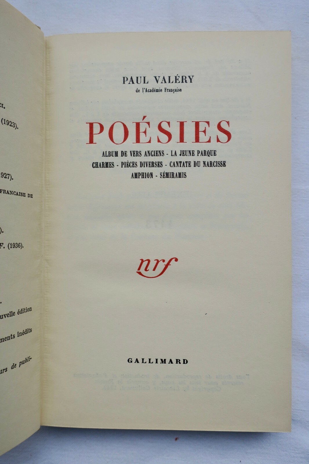 Sammlung von Paul Valérys Gedichten - Image 3