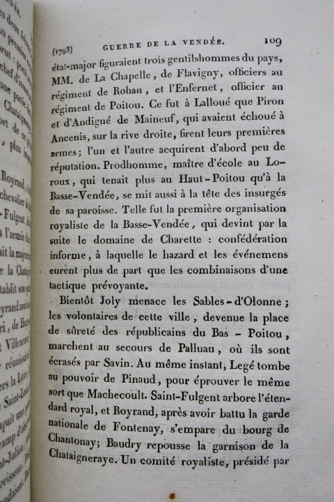 Civil Wars of Western France 1792-1815<span class="lla-card-orig-wrap"><span class="lla-card-orig">❦ Vendée Histoire de la Guerre de Vendée et des Chouans 1820</span></span> - La Librairie Antique