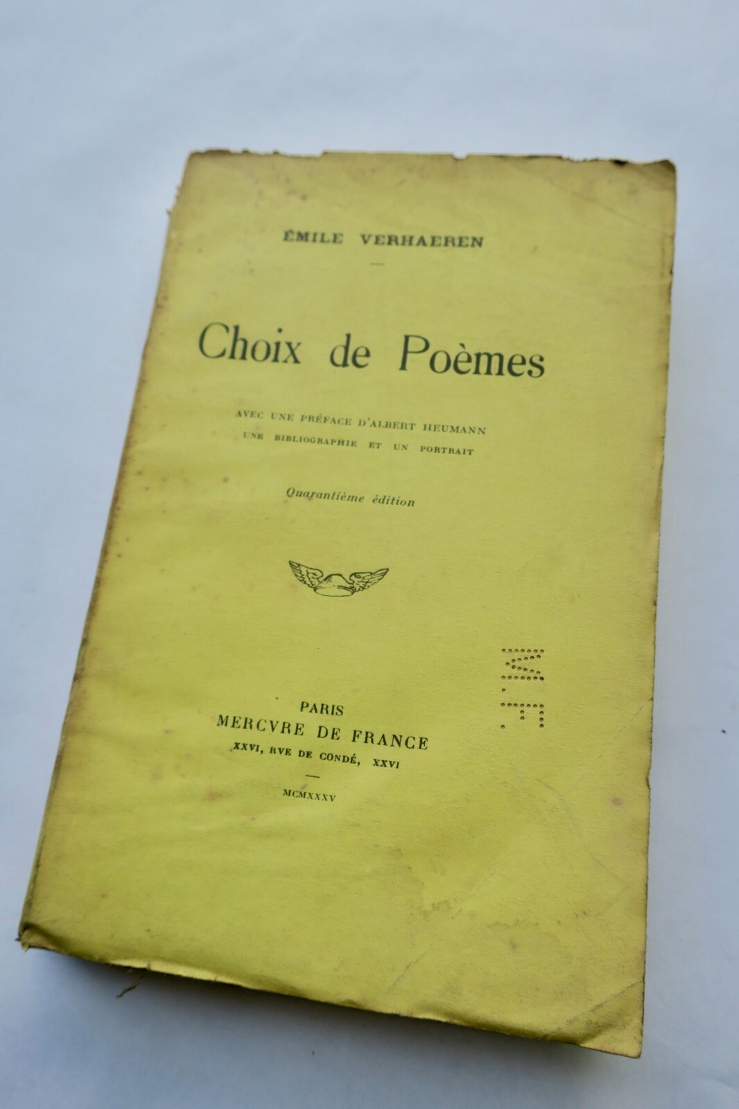 エミール・ヴェルヘーレンの詩選<span class="lla-card-orig-wrap"><span class="lla-card-orig">❦ VERHAEREN EMILE CHOIX DE POEMES</span></span> - La Librairie Antique