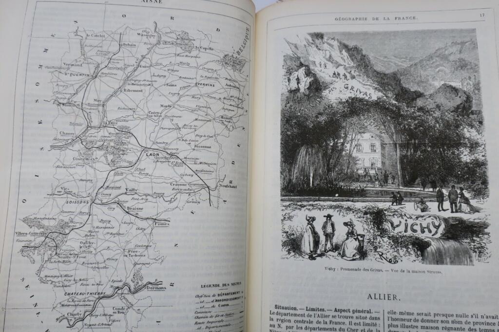 France and colonies geographic survey with illustrations