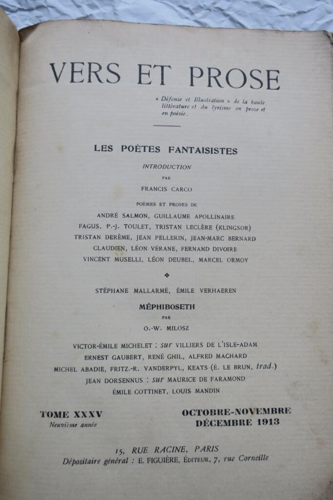 Poetic anthology from 1913
