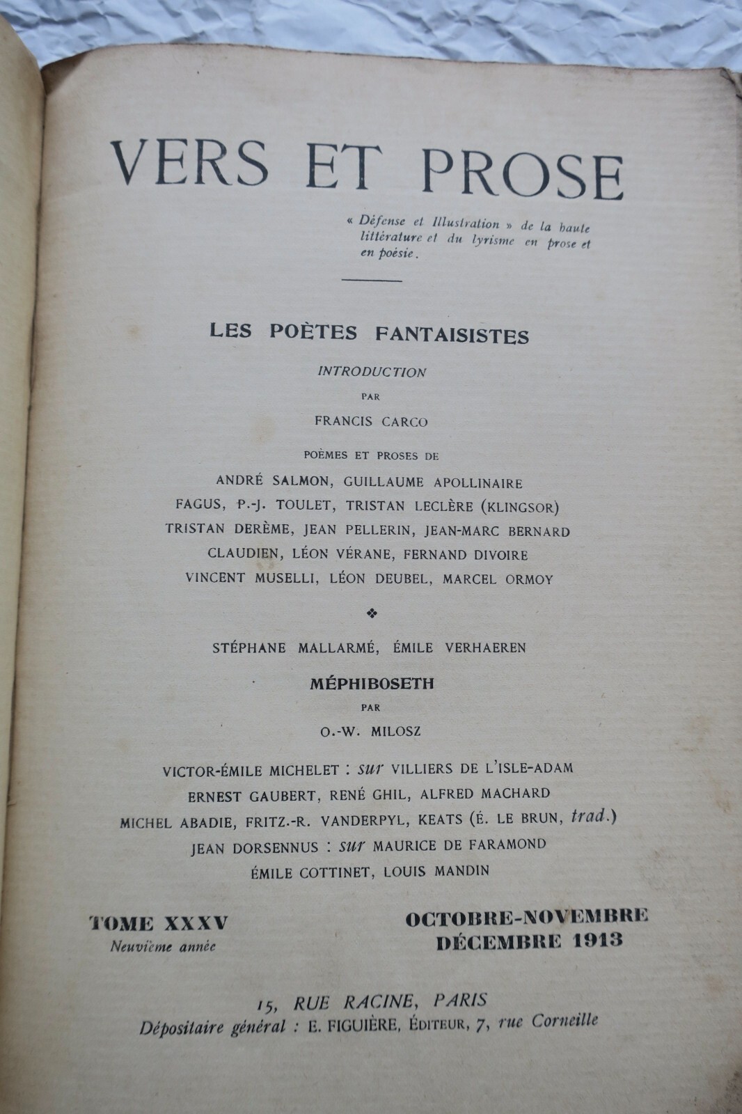 Vers et Prose 1913, October-December - Image 3