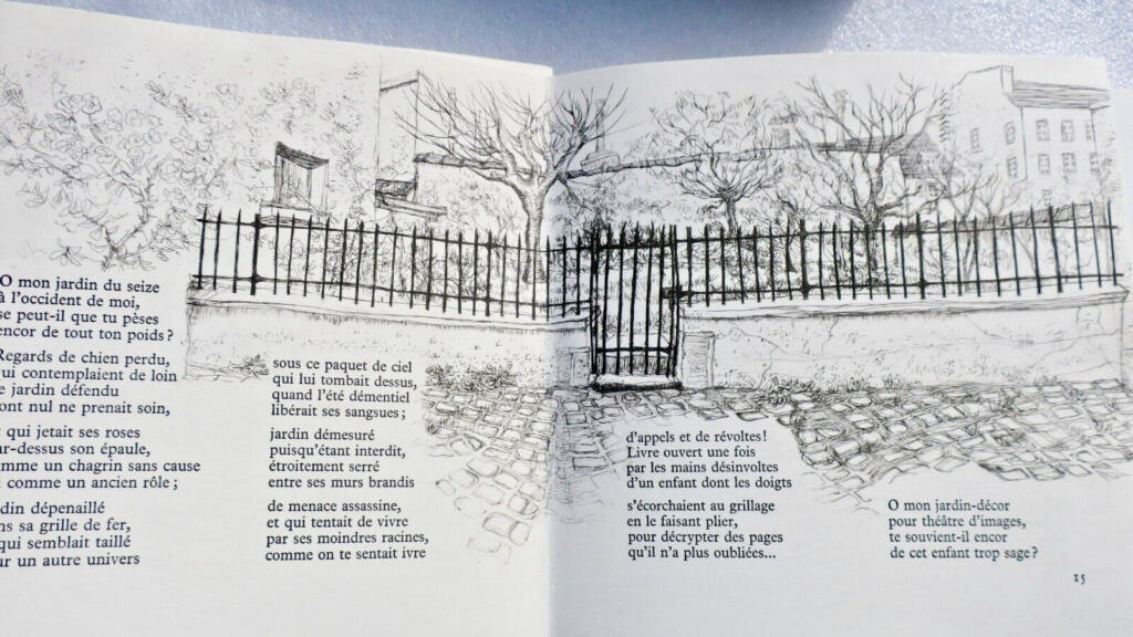 Illustrierte poetische Arbeit über Versailles