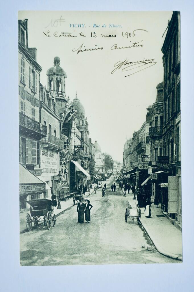 Vichy Street Scene - 1916 Soldier Postcard