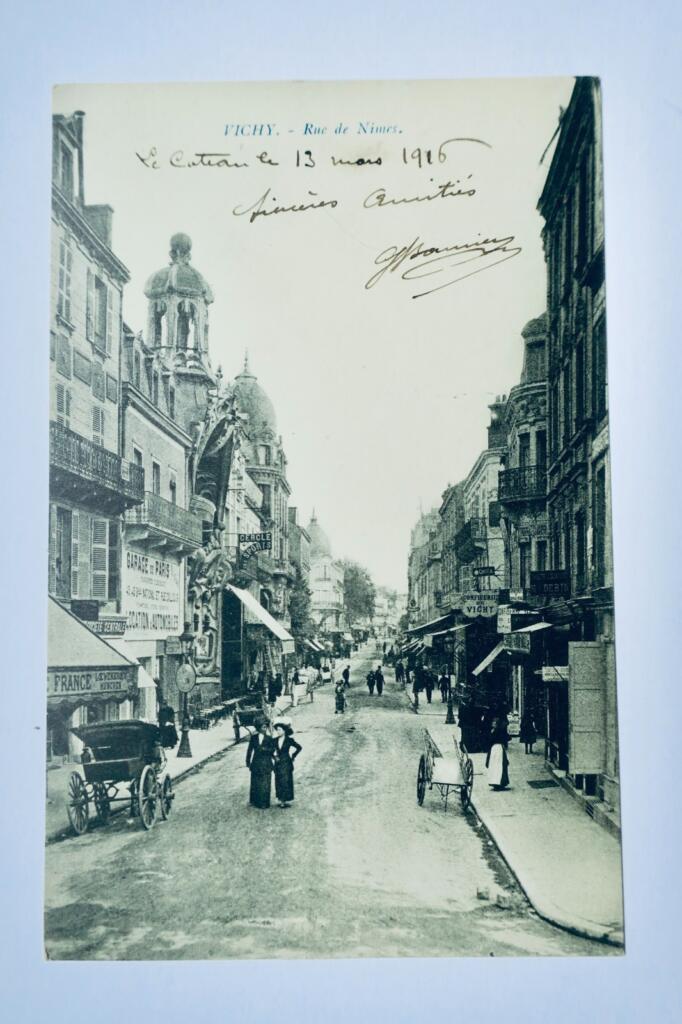Vichy Street Scene - 1916 Soldier Postcard