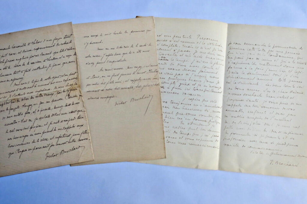 Three signed autograph letters