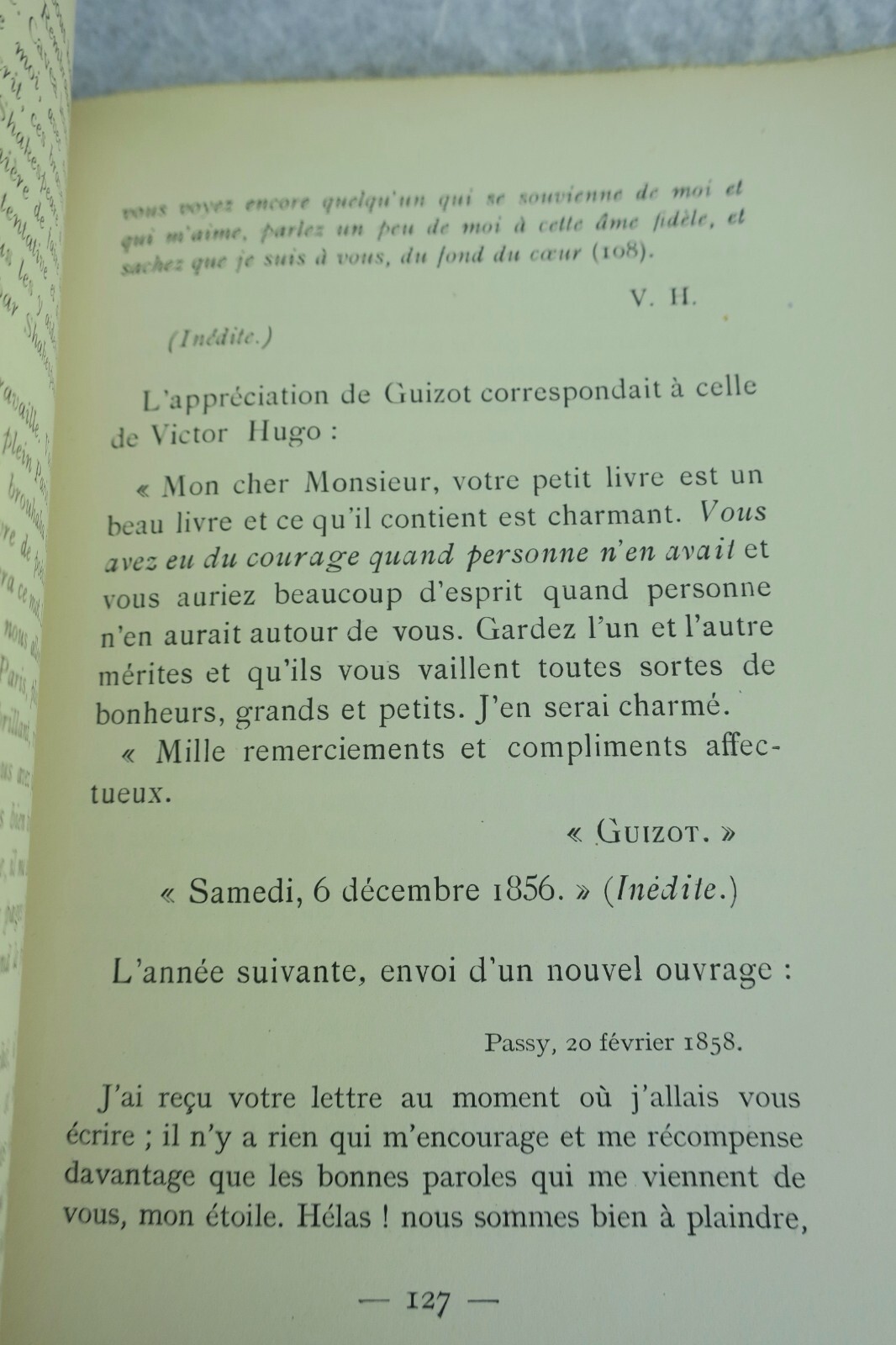ユーゴの exile と書簡のハイライト<span class="lla-card-orig-wrap"><span class="lla-card-orig">❦ Victor Hugo en exil : d’après sa correspondace avec Jules Janin..</span></span> - La Librairie Antique
