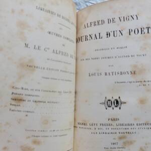 VIGNY Alfred de (Alfred de Vigny) Journal d'un Poète