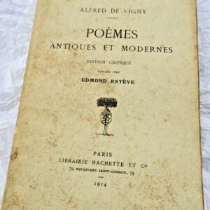VIGNY ALFRED POEMES ANTIQUES ET MODERNES