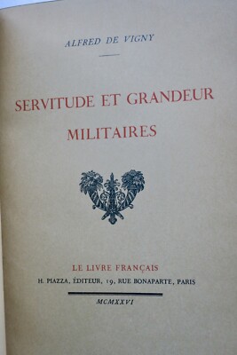 Vigny Servitude et Grandeur Militaires PIAZZA – Image 6
