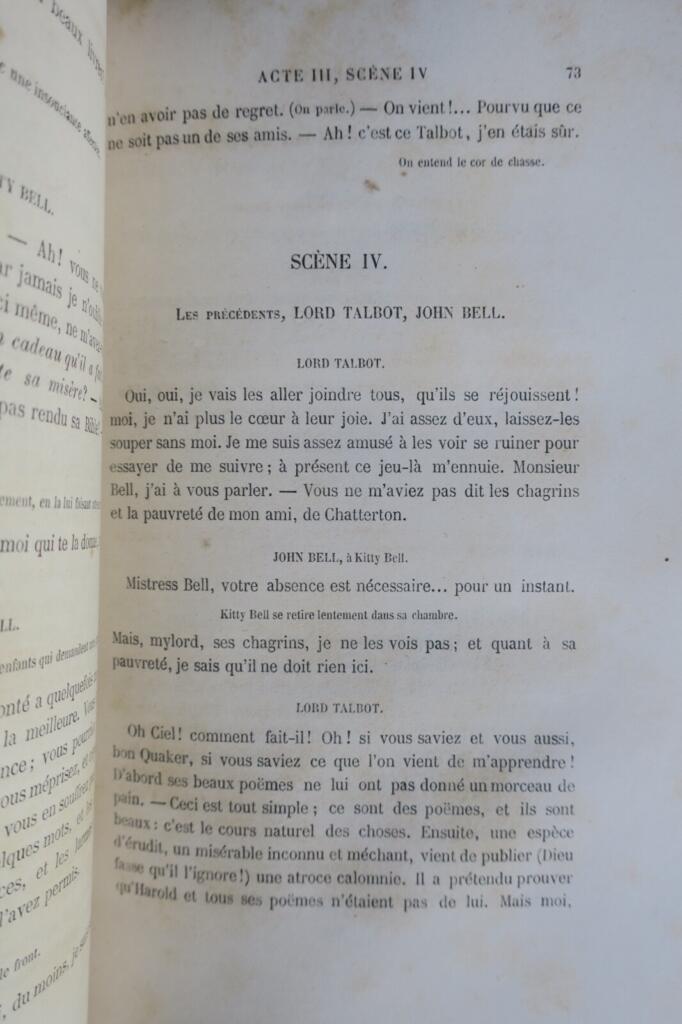 VIGNY Théâtre complet 1858