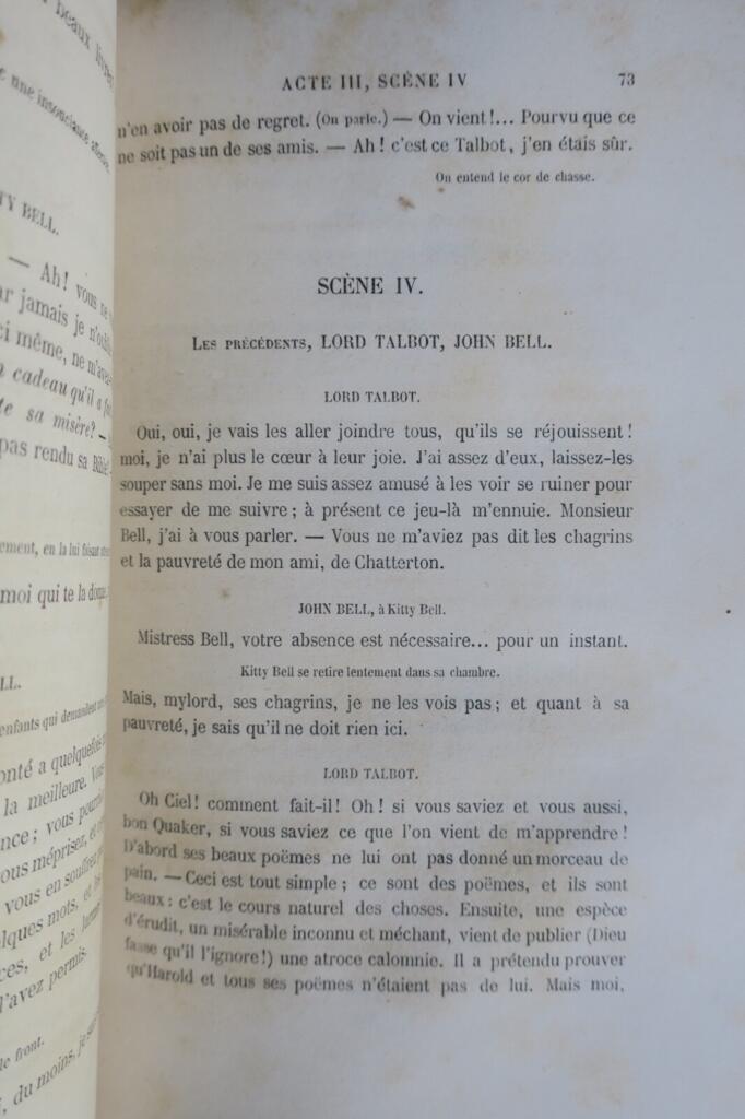 VIGNY Théâtre complet 1858