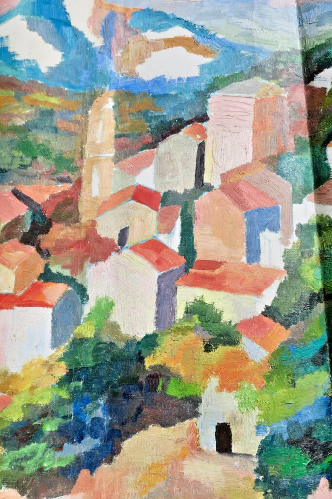 Mountain Village - Painted Canvas