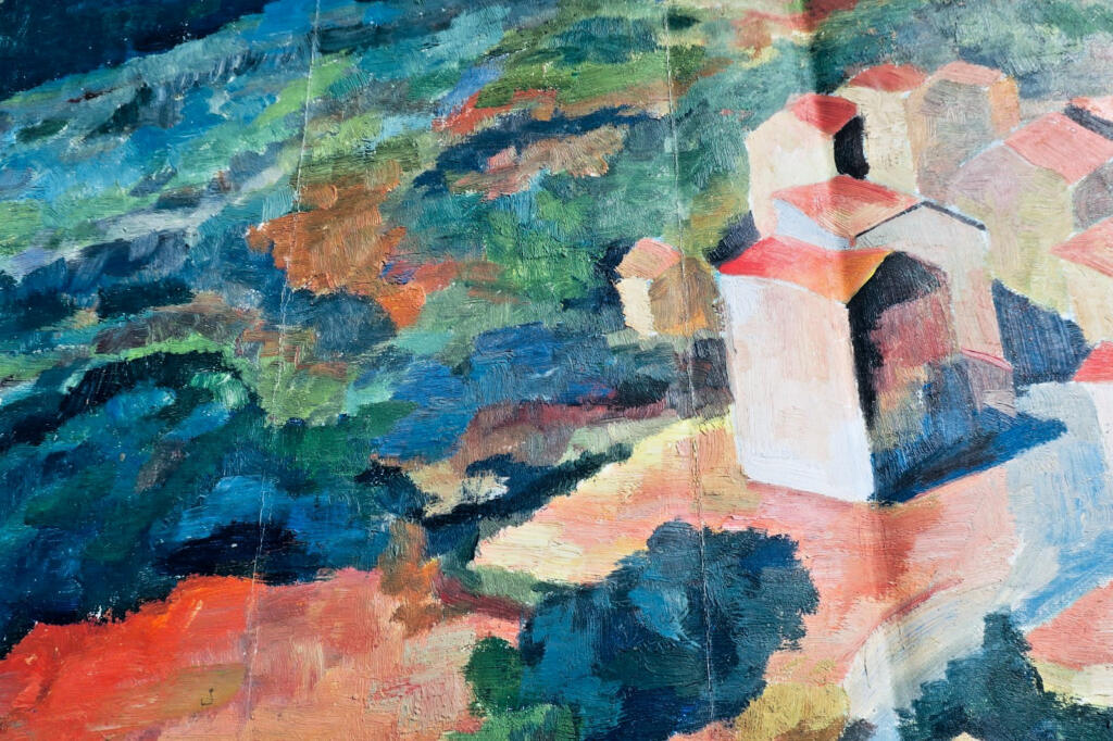 Mountain Village - Painted Canvas