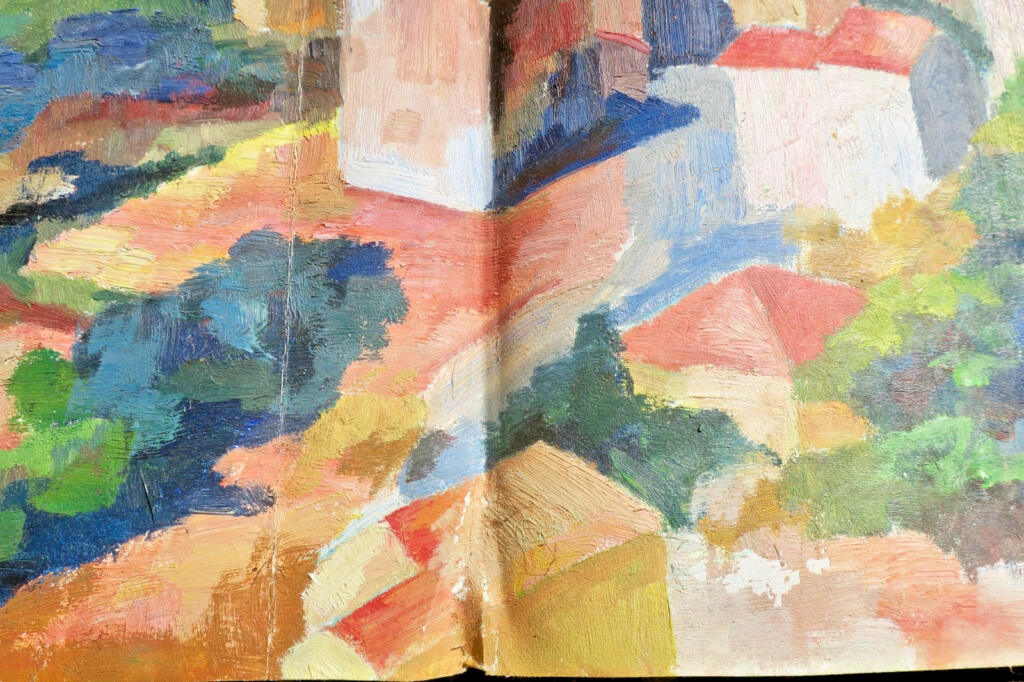 Mountain Village - Painted Canvas