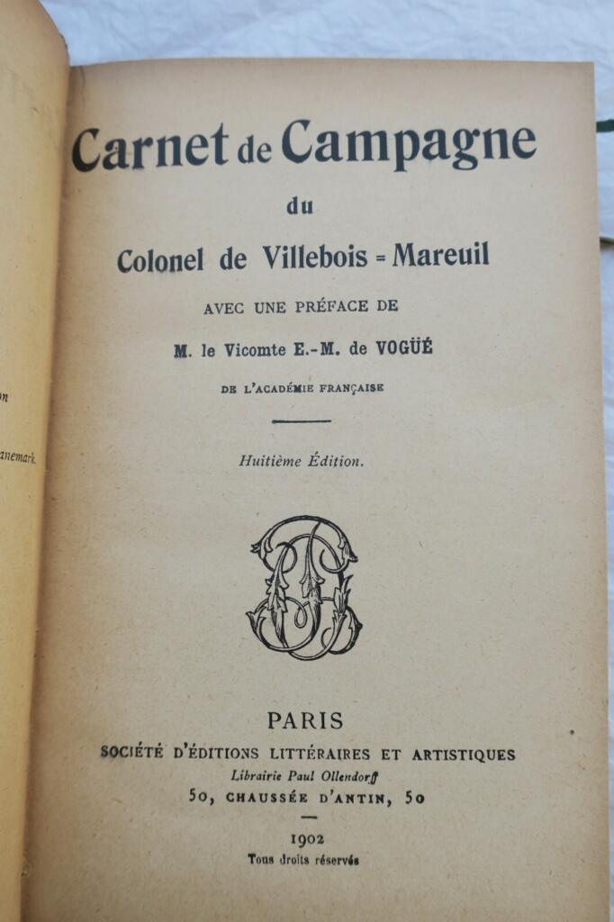 VILLEBOIS-MAREUIL (Georges de). Carnet de campagne au Transvaal