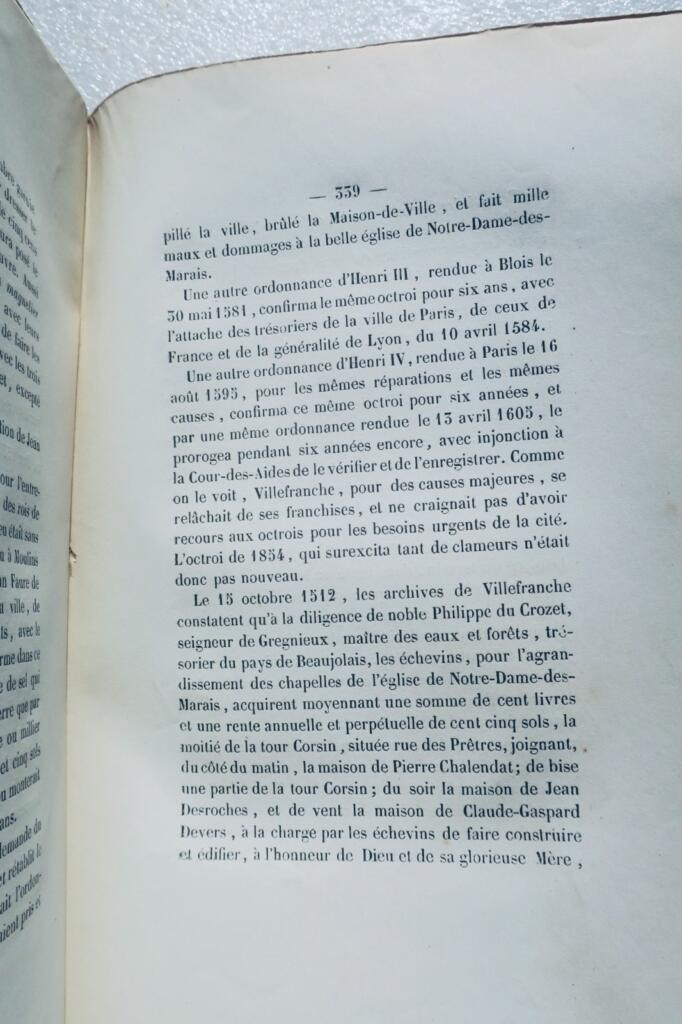 Villefranche, Hauptstadt des Beaujolais, LAPLATTE. Volksgeschichte von..1863