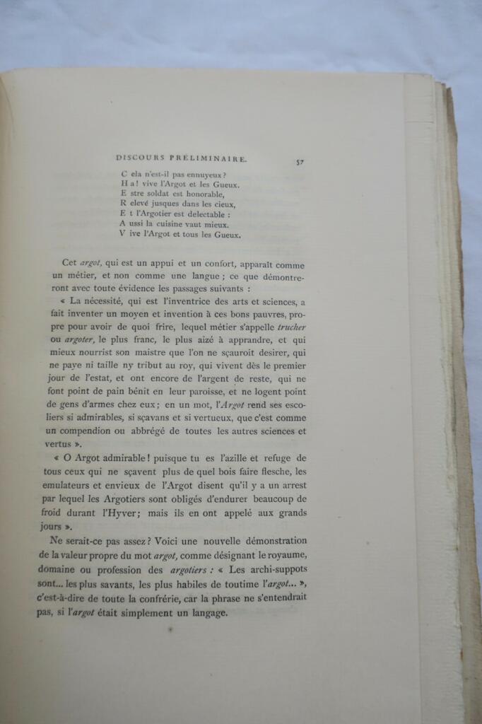 VILLON Le Jargon et Jobelin.. dictionnaire analytique du jargon 1889