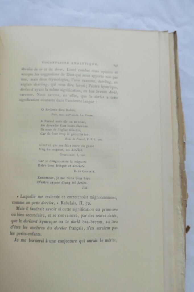 VILLON Le Jargon et Jobelin.. dictionnaire analytique du jargon 1889