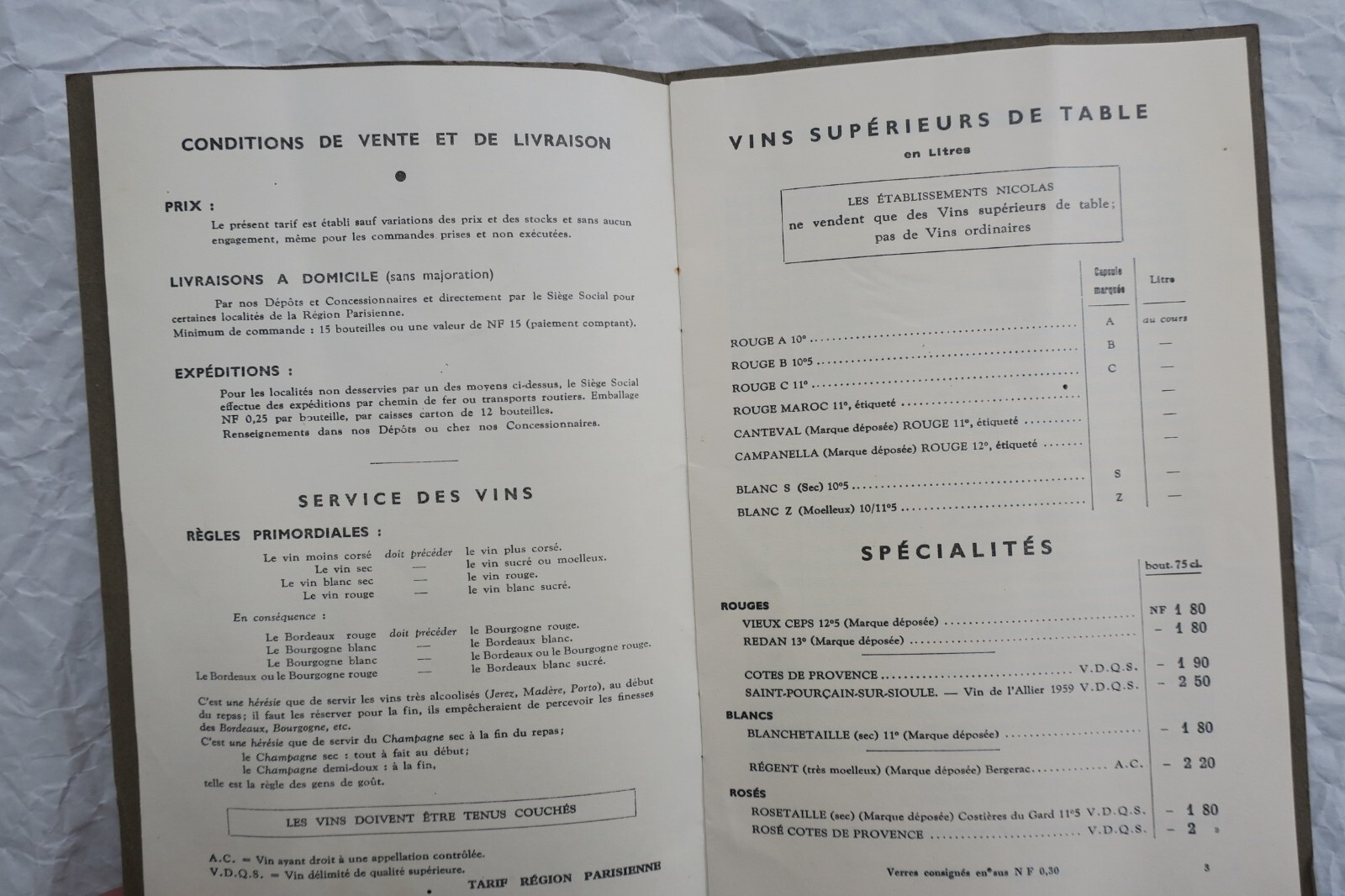 Nicolas Weinkatalog 1960 - Image 3