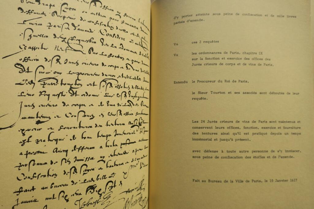 Vins LES COURTIERS-JURES PIQUEURS DE VINS DANS L&rsquo;HISTOIRE DE PARIS
