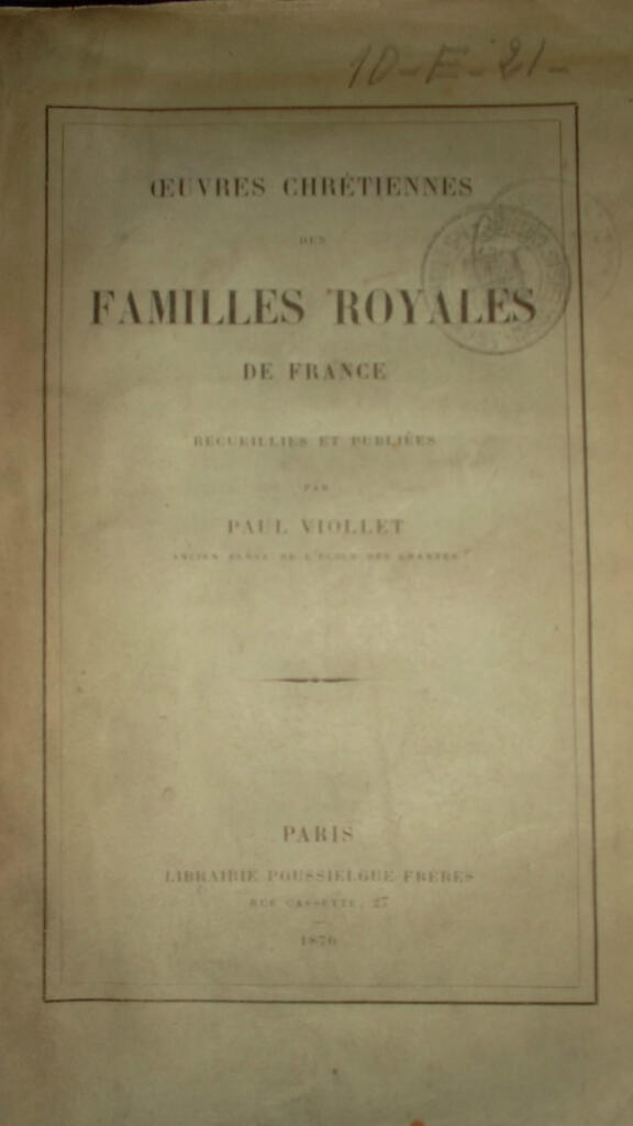 Religious meditations on French royal dynasties