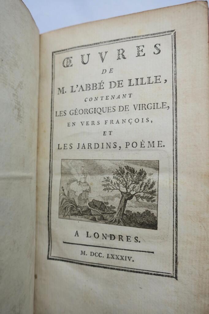 VIRGILE LILLE Abbé de OEUVRES DE L’ABBE DE LILLE contenant les GEORGIQUES DE VIR