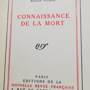 Vitrac, Roger Connaissance de la mort