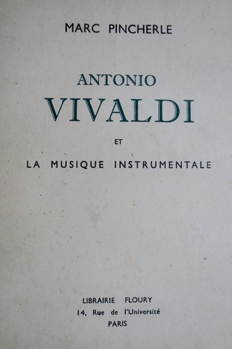 Vivaldi und Instrumentalmusik<span class="lla-card-orig-wrap"><span class="lla-card-orig">❦ Vivaldi et la Musique Instrumentale</span></span> - La Librairie Antique