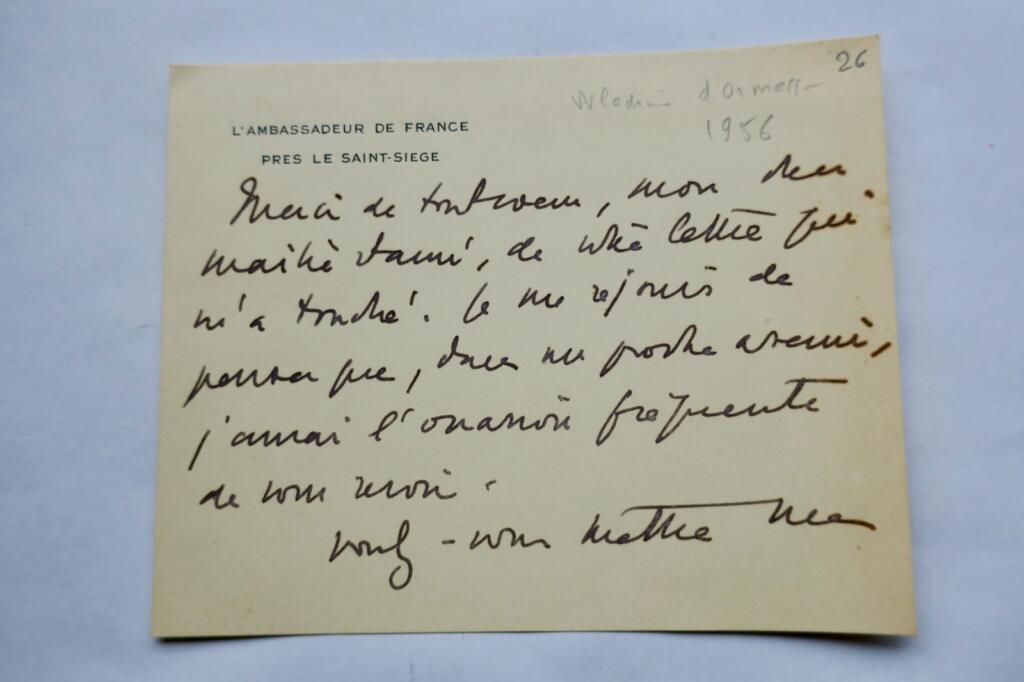 Autogrammkarte von Vladimir d'Ormesson