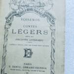 VOISENON CONTES LÈGERS. SUIVIS DES ANECDOTES LITTÈRAIRES