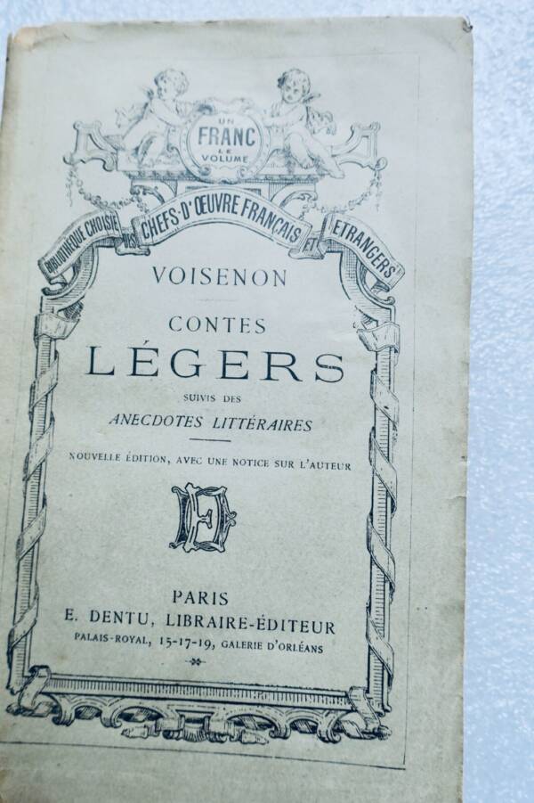 VOISENON CONTES LÈGERS. SUIVIS DES ANECDOTES LITTÈRAIRES