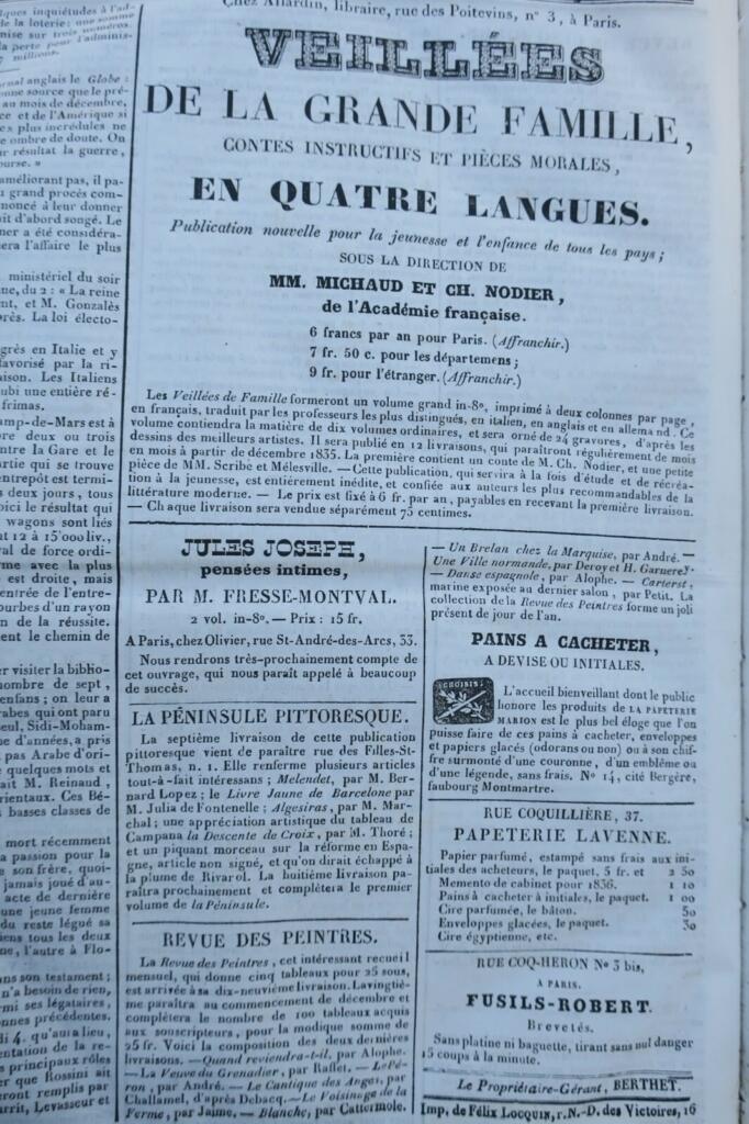 French & Foreign Press Gazette, 2nd Half 1835