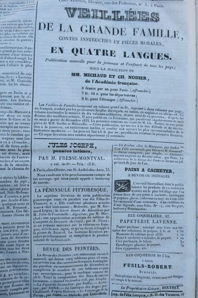 Voleur, gazette des journaux français et étrangers. (1835, 2e semestre)