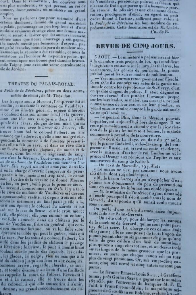 French & Foreign Press Gazette, 2nd Half 1835