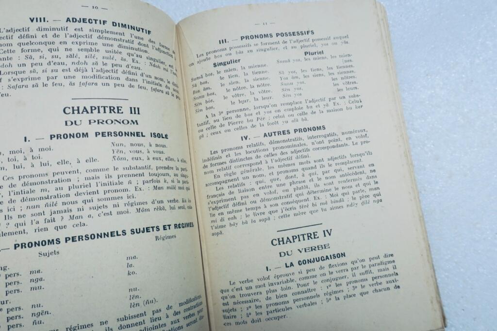 volof FRANZÖSISCH-VOLOF WÖRTERBUCH - VORAUSGEHEND EINE ZUSAMMENFASSUNG DER GRAMMATIK 1923