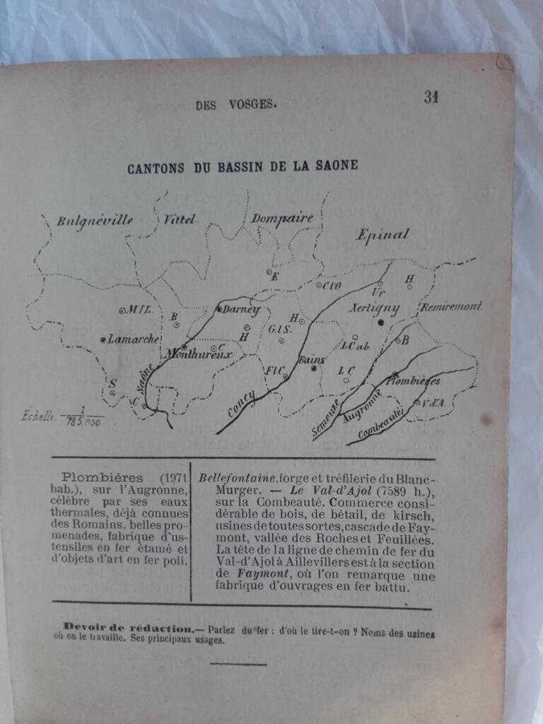 VOSGES PETITE GEOGRAPHIE METHODIQUE DES VOSGES